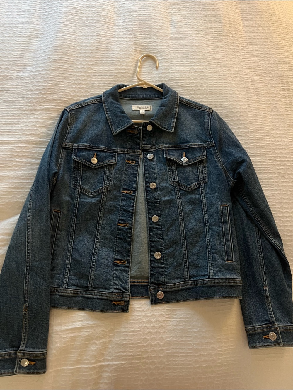 Francesca’s Dark Blue Denim Jacket - Women's Classic Jean Jacket